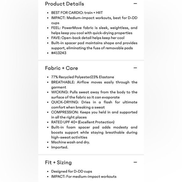 NWT Athleta Flex Space Sports Bra in Black Size L D-DD - Picture 3 of 7